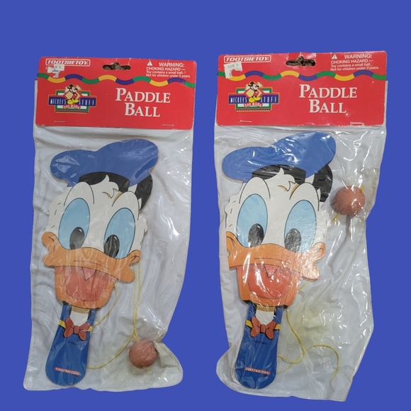 Vintage "Donald Duck" Paddle Ball Set - Picture 4 of 4